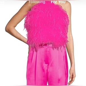 NWT Antonio Melani Satin Beatrix Feather Blouse